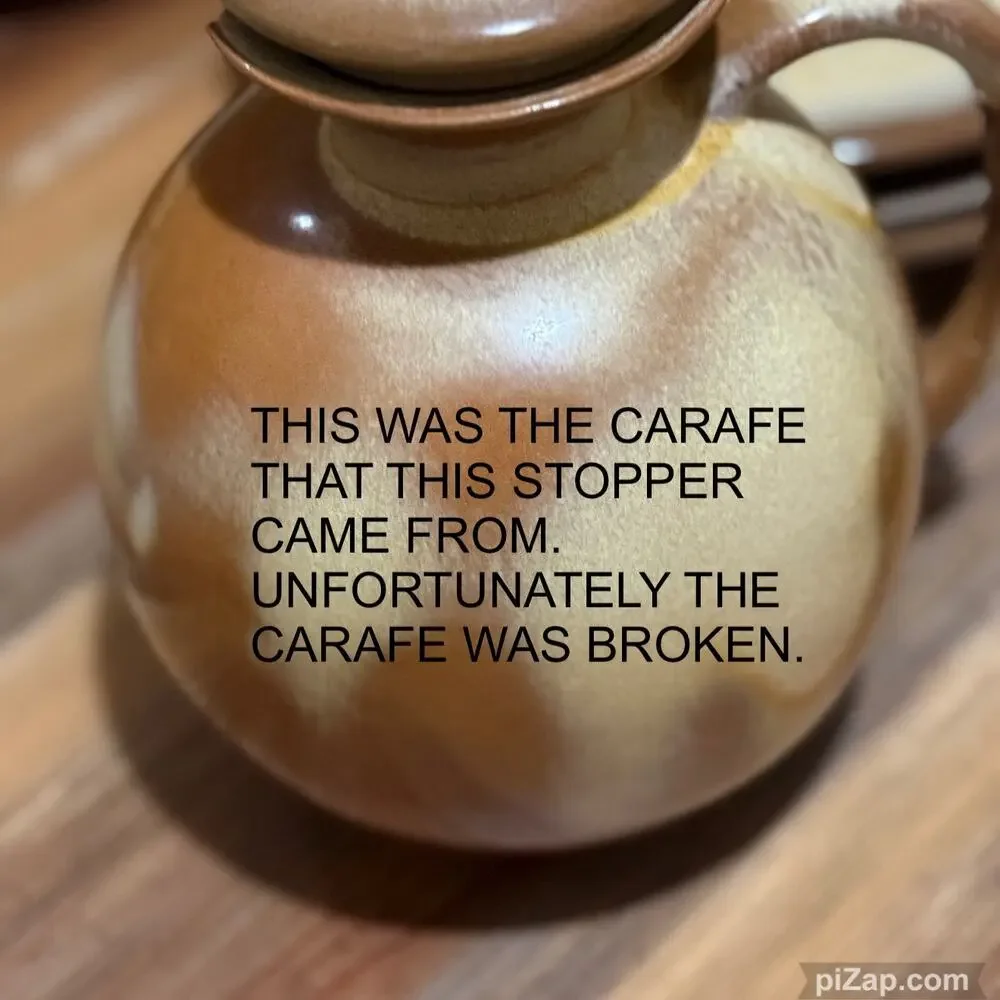 Vintage Frankoma Pottery lid stopper ONLY for coffee carafe 82.